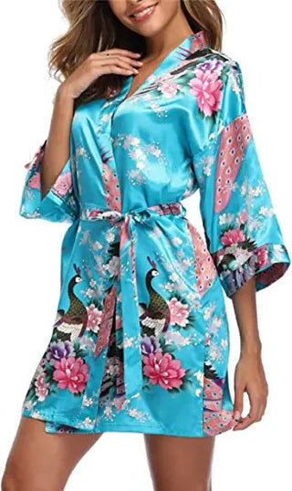 Satin Silk Women Wedding Bridemaid Robe