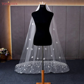 High Quality Wedding Veil with 3d Flowers