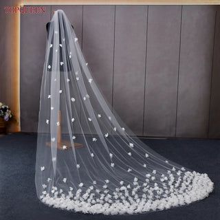 High Quality Wedding Veil with 3d Flowers