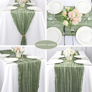 10Pcs Cheesecloth Table Runner