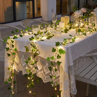 Flower Green Leaf String Lights Artificial Vine Fairy Lights